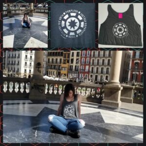 camiseta Gaztelu enparantza metalizada tir