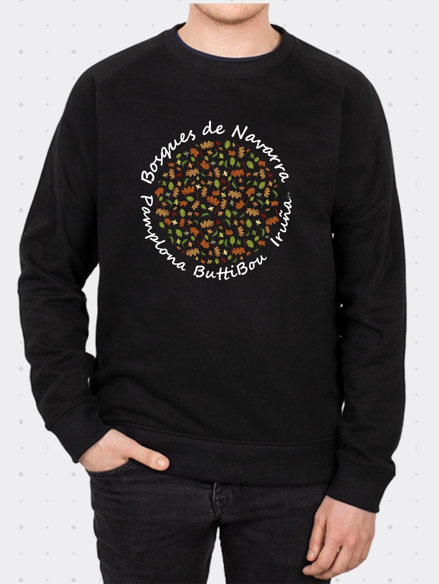 sudadera Bosques de Navarra / Unisex Negra