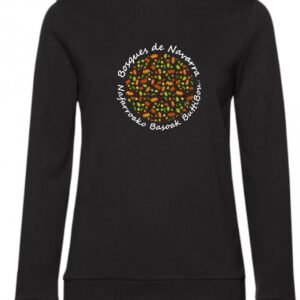 sudadera bosques de Navarra Bosques negra Mujer sudadera bosques de Navarra Bosques negra Mujer