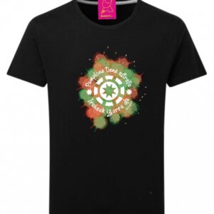Camiseta acuarelas del kiosko sobre negro hombre