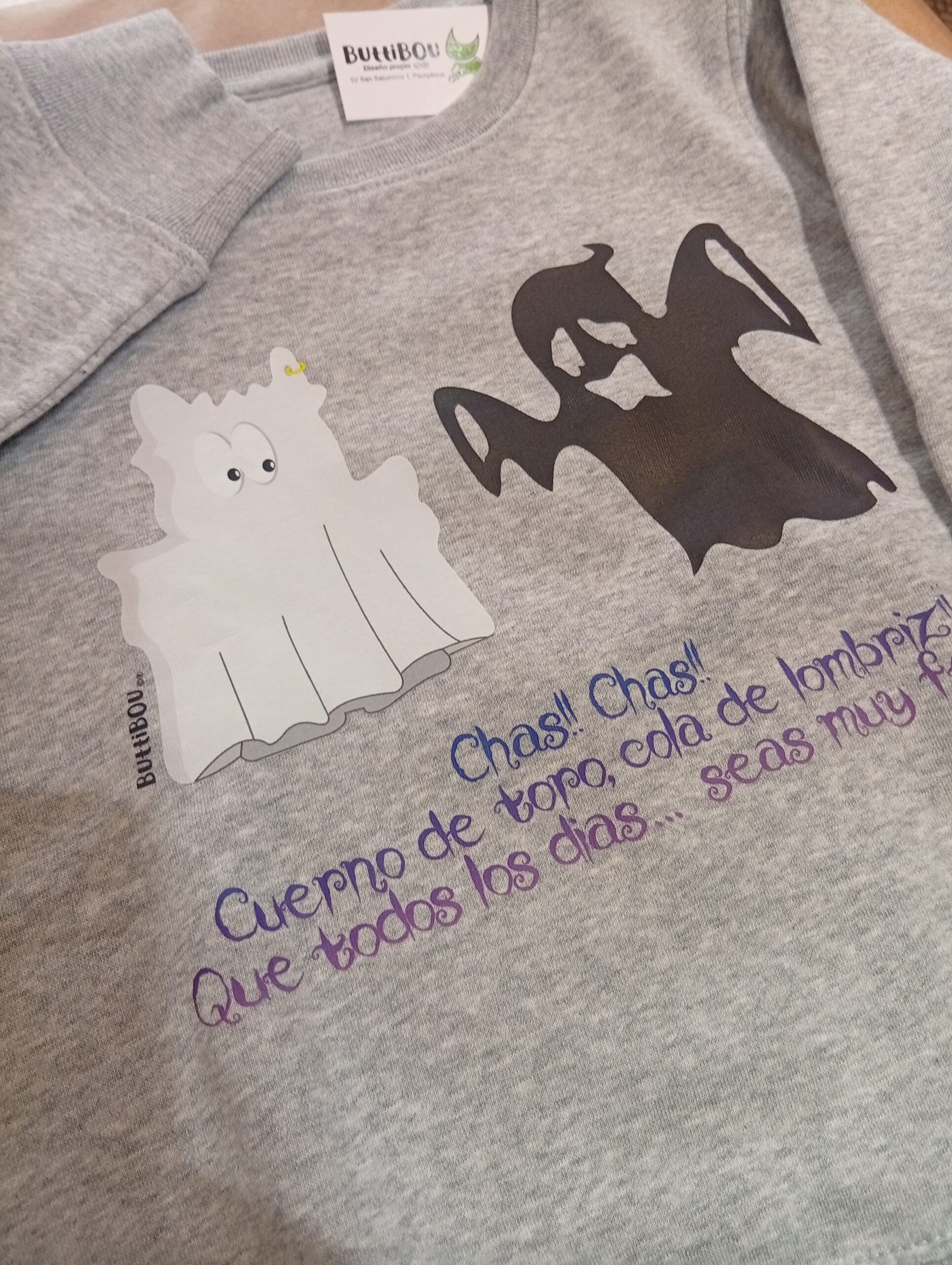 Sudadera infantil chas chas, cuernos de toro Sudadera infantil chas chas, cuernos de toro