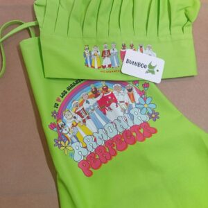 ChatGPT puede cometer errores. Considera verificar la información importante. Ver preferencias de cookies. Lime children’s kit with apron and chef hat, Pamplona Giants print on hat and “Gigantes en Armonía” design on apron, exclusive ButtiBou.